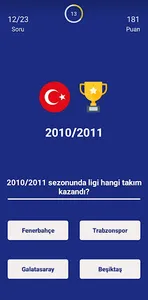 Türkiye Süper Ligi Bilgi Oyunu screenshot 2