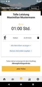 Beweg Dich gegen Krebs screenshot 2