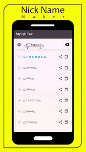 Nickname Generator : Name Styl screenshot 1