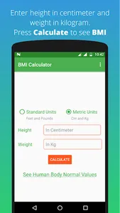 BMI Calculator screenshot 1