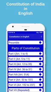 Constitution India Hin Eng Guj screenshot 1