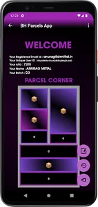 BH Parcels App screenshot 1