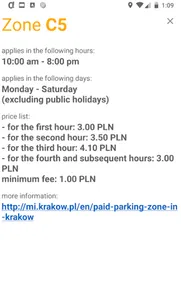 Parking zones in Krakow screenshot 1