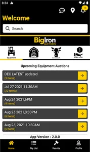 BigIron Auctions Mobile screenshot 0