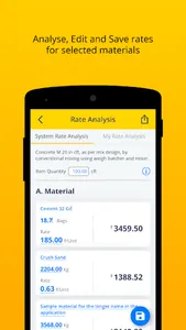 Rate Analysis screenshot 1