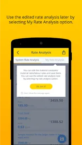 Rate Analysis screenshot 2