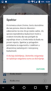 UNIQA MNE kalkulator screenshot 2