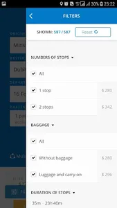 Flights online screenshot 3