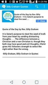 Billy Graham Quote of the Day screenshot 1