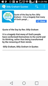 Billy Graham Quote of the Day screenshot 2