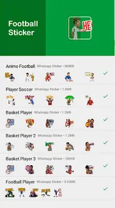 Cute Footballer Sticker screenshot 1