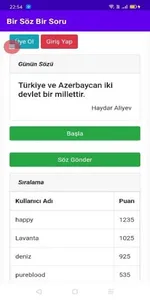 Bir Söz Bir Soru screenshot 0