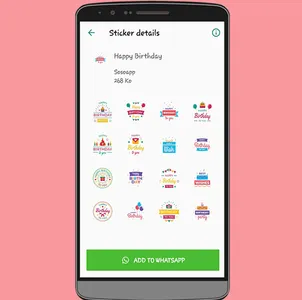 Happy Birthday Stickers - WASt screenshot 1