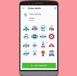 Happy Birthday Stickers - WASt screenshot 2