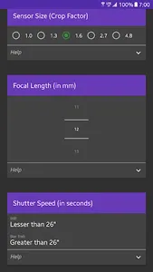 Night Photo Exposure Finder screenshot 1