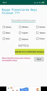 Kütləm -- Bədən Kütlə İndeksi, screenshot 0
