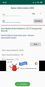 Kütləm -- Bədən Kütlə İndeksi, screenshot 3