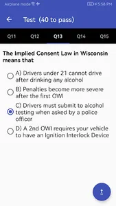 Wisconsin Driver License Test screenshot 5