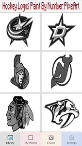 IceHockey Logo Color By Numbe: screenshot 1