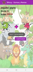 Bliccy: Sumas y Restas screenshot 1