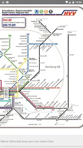 HAMBURG U/S/A/R/BUS HVV MAP screenshot 1