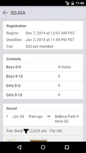 San Diego Junior Golf Assoc. screenshot 1