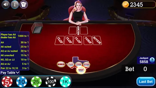 Texas Holdem Progressive Poker screenshot 0