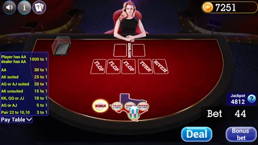 Texas Holdem Progressive Poker screenshot 1