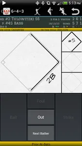 6-4-3 Baseball Scorecard screenshot 0