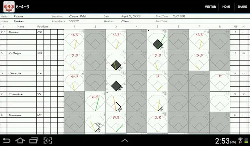 6-4-3 Baseball Scorecard screenshot 9