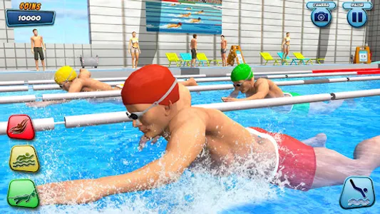 Aqua swimming pool racing 3D screenshot 1