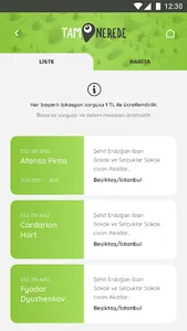 TamNerede Android Uygulaması screenshot 1