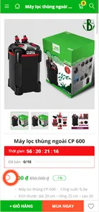 Bống Vàng - Thiết bị bể cá & p screenshot 1