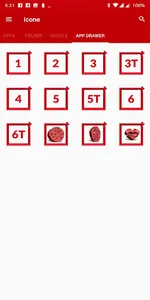 3D Square Red Icon Pack Oneplu screenshot 3