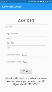 Kenteken Zoeker screenshot 0