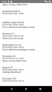 Bostadsvisningar screenshot 1