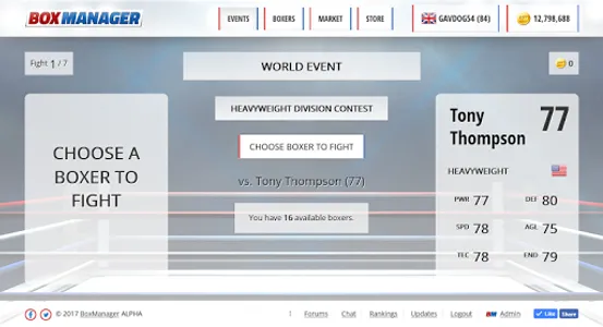 BoxManager Boxing Manager Game screenshot 1