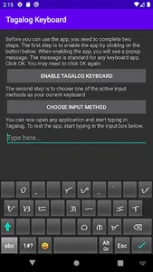 Tagalog Keyboard screenshot 1