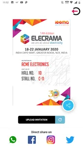 Elecrama Invitation screenshot 2