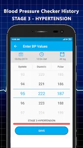 Blood Pressure Checker History screenshot 3