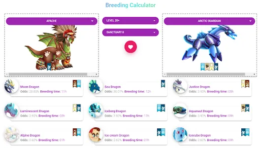 Breeding Calculator for Dragon screenshot 2