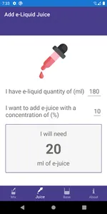 Quick Vape Calculator screenshot 1