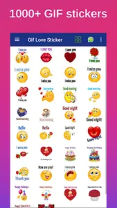 Gif Love Sticker WASticker screenshot 1