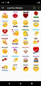 LoveYou Stickers WAStickerApps screenshot 0