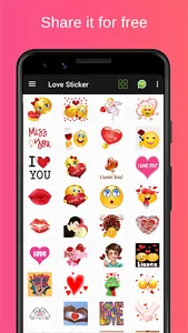 Love Sticker - WAStickerApps screenshot 2