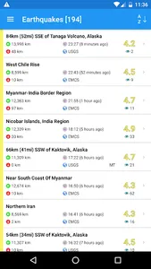 Earthquake + Alerts, Map & Inf screenshot 1