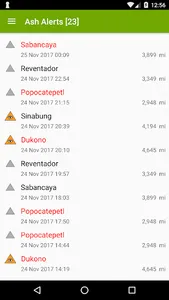 Volcanoes: Map, Alerts & Ash C screenshot 1