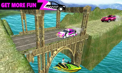 Pink Taxi Driving Game 3D screenshot 14