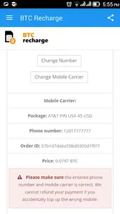 BTC Recharge screenshot 3