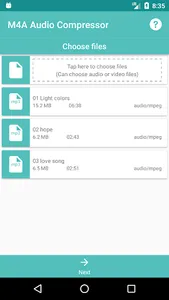 M4A Audio Compressor screenshot 0
